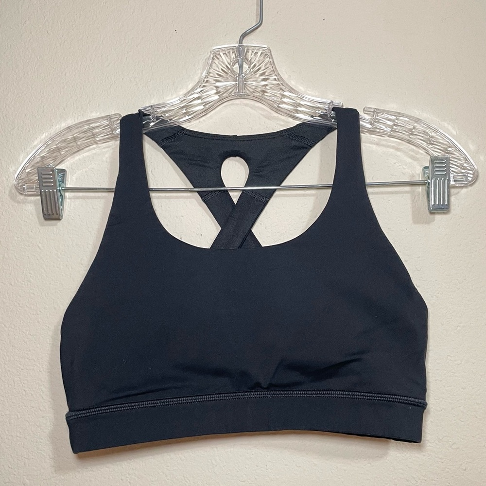 Lululemon Athletica‎ Time To Sweat Bra- Black Size 6 - Picture 3 of 5